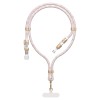 Dudao L20MAX 4in1 Cable / Lanyard USB-A / USB-C / Lightning PD QC 65W 1.5m - Pink Dudao L20MAX 4in1 Cable / Lanyard USB-A / USB-C / Lightning PD QC 65W 1.5m - Pink