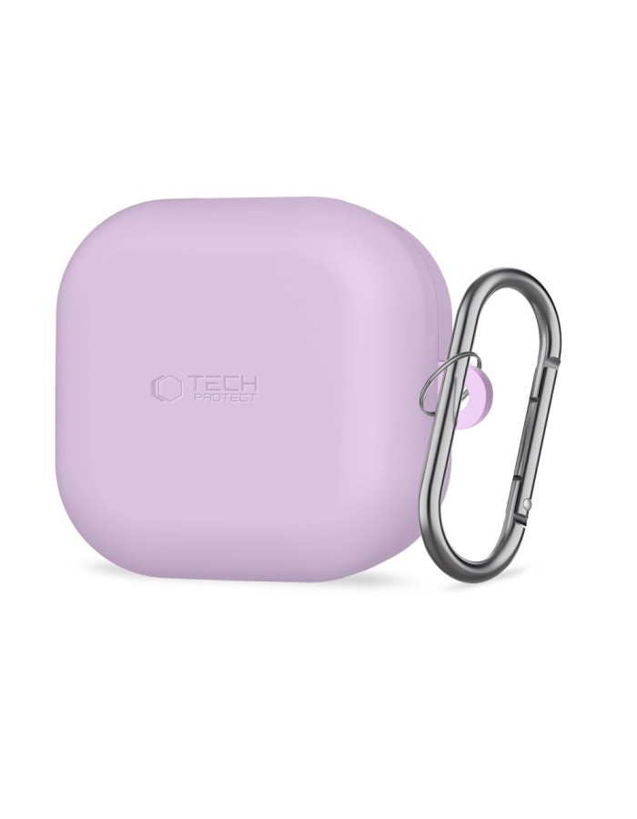 Tech-Protect Silicone Hook Case for Samsung Galaxy Buds 4 / 4 Pro - Purple Tech-Protect Silicone Hook Case for Samsung Galaxy Buds 4 / 4 Pro - Purple