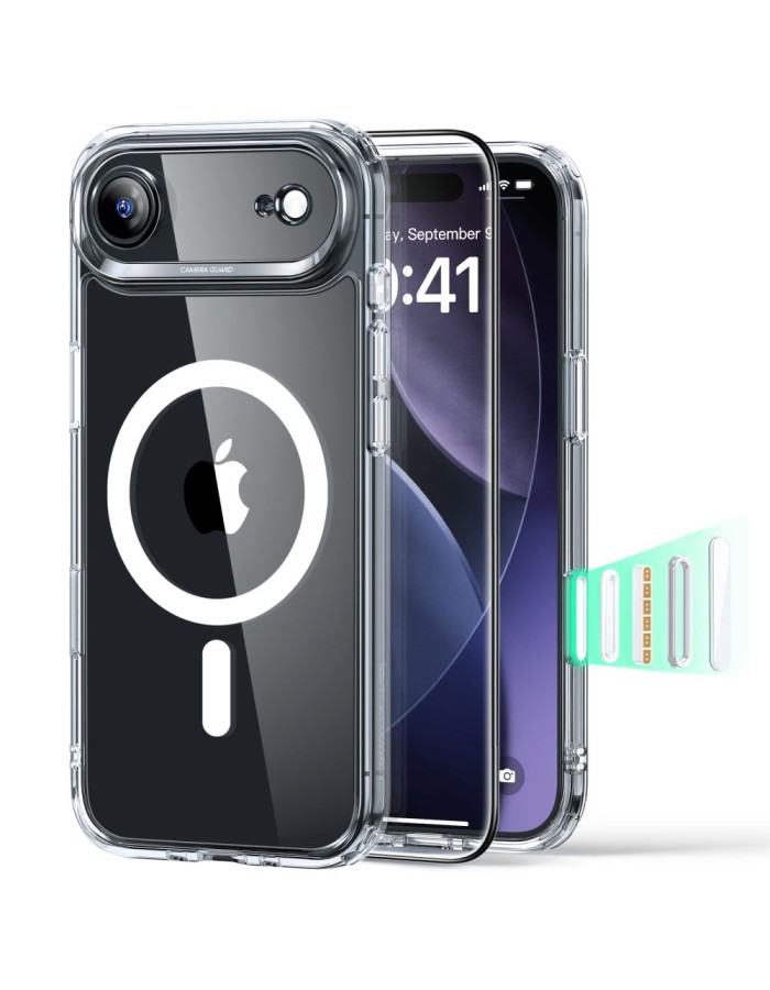 ESR Classic Hybrid MagSafe + Tempered Glass Set for iPhone 17 Air - Clear ESR Classic Hybrid MagSafe + Tempered Glass Set for iPhone 17 Air - Clear