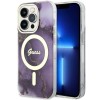Guess GUHMP14LHTMRSU iPhone 14 Pro 6.1" purple/purple hardcase Golden Marble MagSafe Guess GUHMP14LHTMRSU iPhone 14 Pro 6.1" purple/purple hardcase Golden Marble MagSafe
