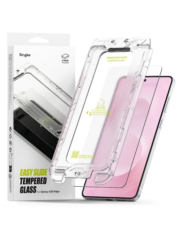 Ringke Easy Slide 2-pack tempered glass for Samsung Galaxy S25 Edge - transparent Ringke Easy Slide 2-pack tempered glass for Samsung Galaxy S25 Edge - transparent