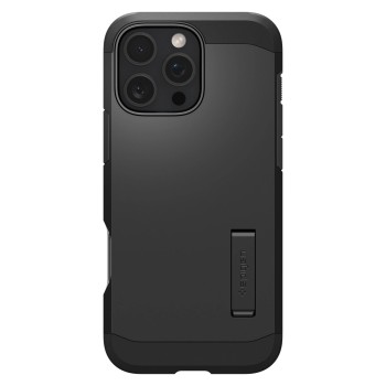 Spigen Tough Armor MagSafe Case with Stand for iPhone 16 Pro - Black