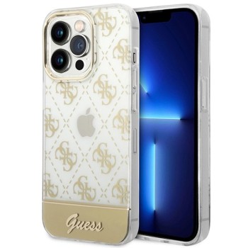 Guess GUHCP14LHG4MHG iPhone 14 Pro 6.1 "gold / gold hardcase 4G Pattern Script