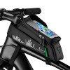 Rockbros 029-1BK bicycle bag for frame with phone cover - black Rockbros 029-1BK bicycle bag for frame with phone cover - black