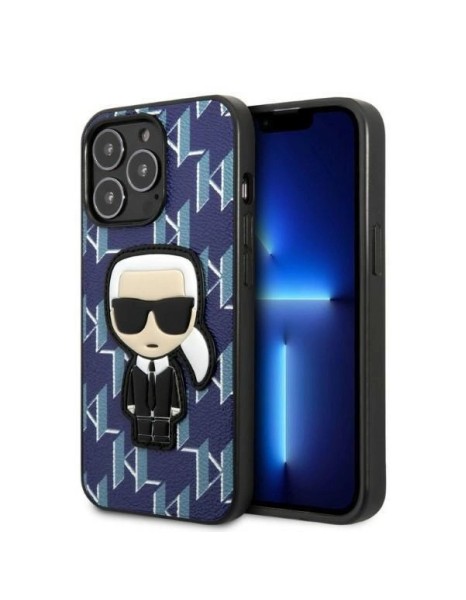 Karl Lagerfeld KLHCP13XPMNIKBL iPhone 13 Pro Max 6.7" hardcase blue/blue Monogram Ikonik Patch