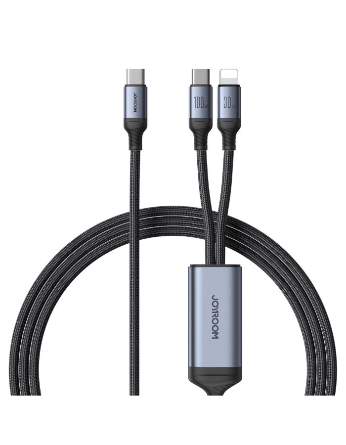 Joyroom Speedy Series S-A21 2in1 USB-C - USB-C / Lightning cable 100W 1.5m - black