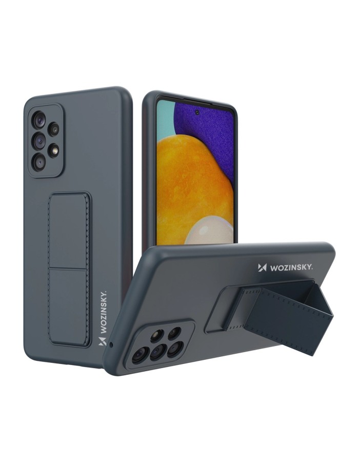 Wozinsky Kickstand Case silicone case with stand for Samsung Galaxy A73 navy blue Wozinsky Kickstand Case silicone case with stand for Samsung Galaxy A73 navy blue