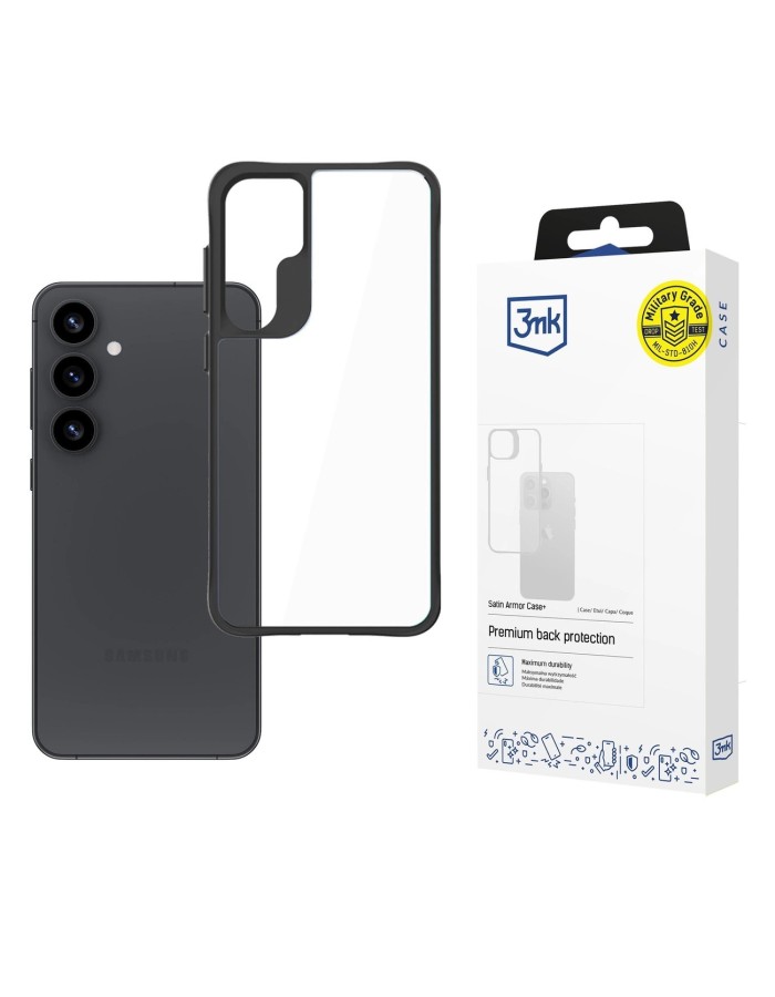 3mk Satin Armor Case+ for Samsung Galaxy S25 - transparent