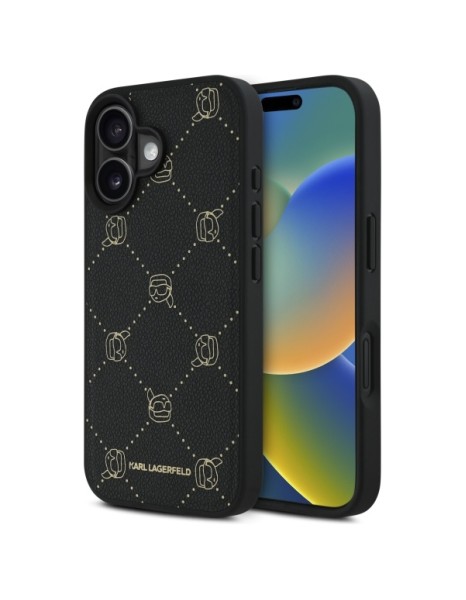 Karl Lagerfeld Magsafe Karl Head iPhone 16 Case - Black