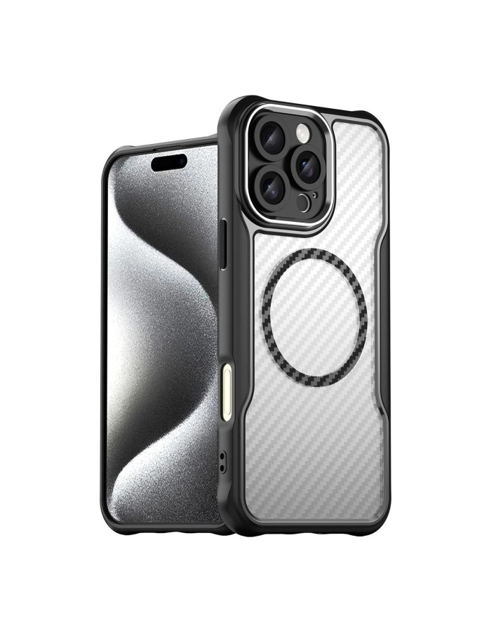 Leading Series MagSafe Silicone Case for iPhone 16 Pro Max - Black