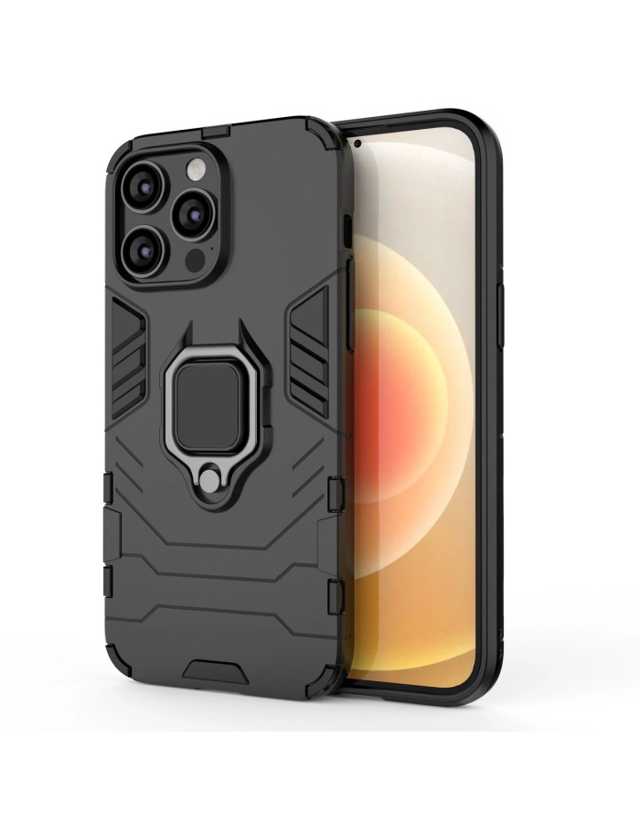 Ring Armor case for iPhone 14 Pro Max armored cover magnetic holder ring black