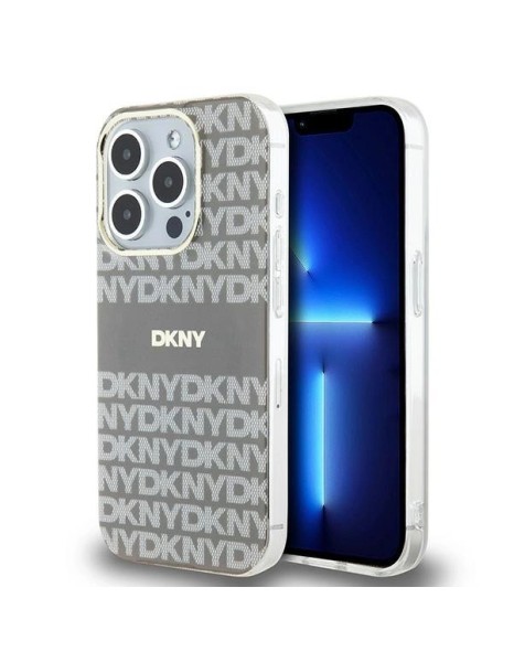 DKNY IML Mono & Stripe MagSafe case for iPhone 15 Pro Max - beige DKNY IML Mono & Stripe MagSafe case for iPhone 15 Pro Max - beige