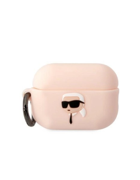 Karl Lagerfeld KLAP2RUNIKP AirPods Pro 2 cover pink/pink Silicone Karl Head 3D