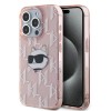 Karl Lagerfeld IML Choupette Head &amp;amp; Monogram case for iPhone 15 Pro Max - pink