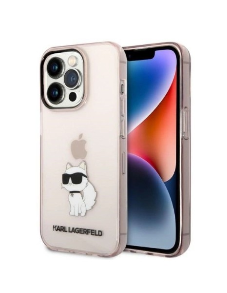 Karl Lagerfeld Ikonik Choupette case for iPhone 14 Pro Max - pink