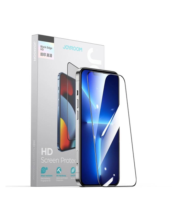 Joyroom Knight 2,5D TG Tempered Glass for iPhone 14 Plus Full Screen with Frame Transparent (JR-H03)