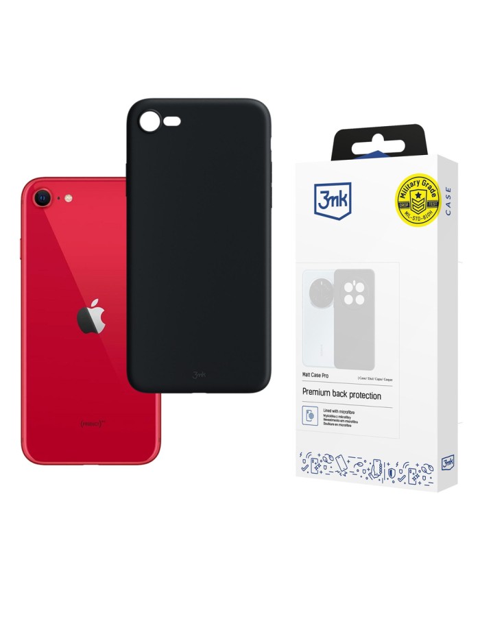 3mk Matt Case Pro for Apple iPhone SE 2022 - matte black