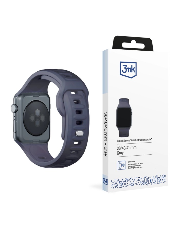 3mk Silicone Watch Strap for Apple Watch 38 / 40 / 41 mm - gray 3mk Silicone Watch Strap for Apple Watch 38 / 40 / 41 mm - gray