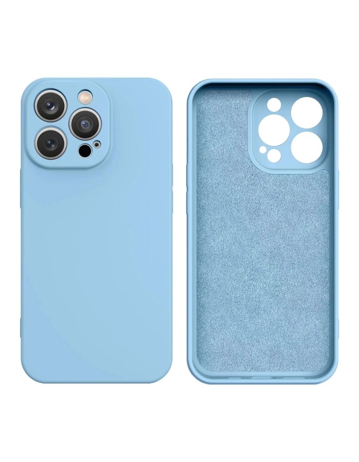 Silicone case iPhone 14 Plus silicone cover light blue