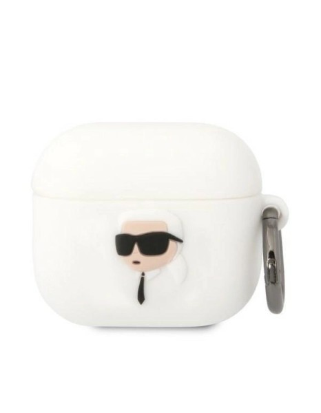 Karl Lagerfeld KLA3RUNIKH AirPods 3 cover white/white Silicone Karl Head 3D