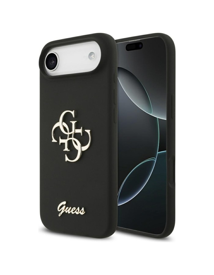 Guess Silicone Big 4G Script case for iPhone Air - black