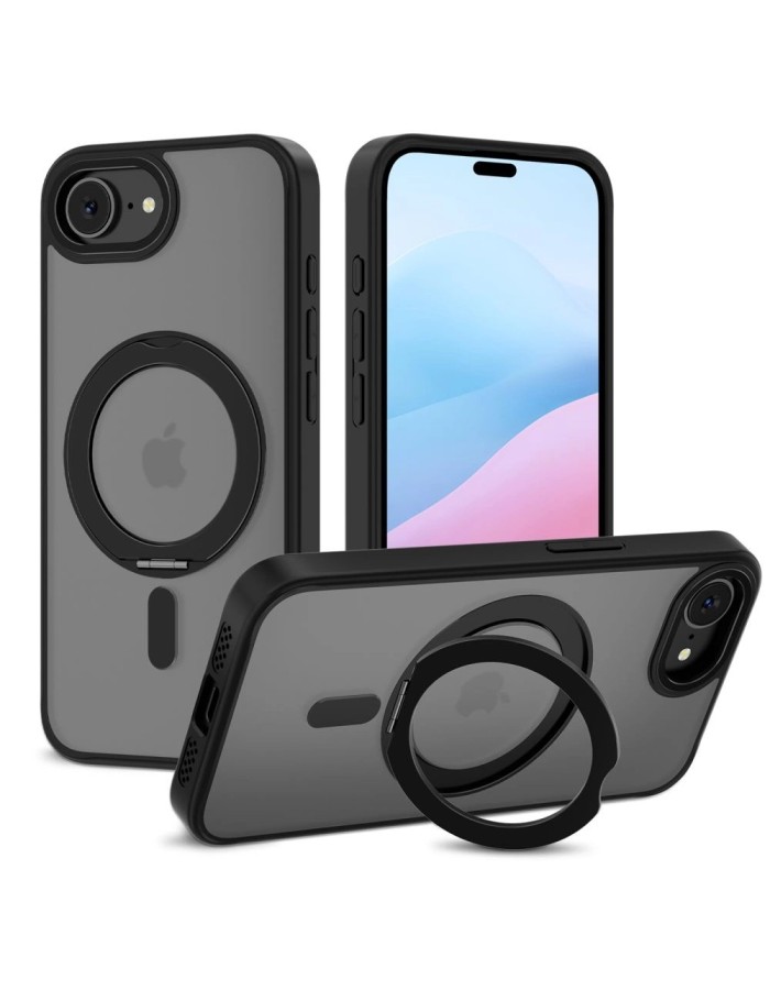 Tech-Protect MagRing MagSafe case for iPhone 16e / 17e - matte black