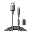 Joyroom S-A50 Unlimited Series 3A USB-A - USB-C Cable with Magnetic Organizer 1.2m - Gray Joyroom S-A50 Unlimited Series 3A USB-A - USB-C Cable with Magnetic Organizer 1.2m - Gray