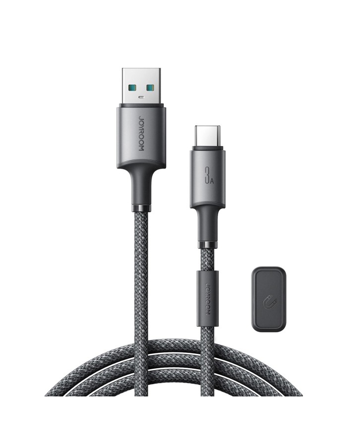 Joyroom S-A50 Unlimited Series 3A USB-A - USB-C Cable with Magnetic Organizer 1.2m - Gray Joyroom S-A50 Unlimited Series 3A USB-A - USB-C Cable with Magnetic Organizer 1.2m - Gray