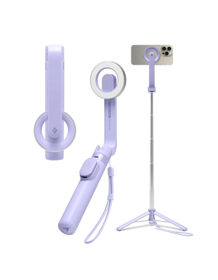 Spigen S571W MagSafe Bluetooth Selfie Stick with Tripod - Purple Spigen S571W MagSafe Bluetooth Selfie Stick with Tripod - Purple