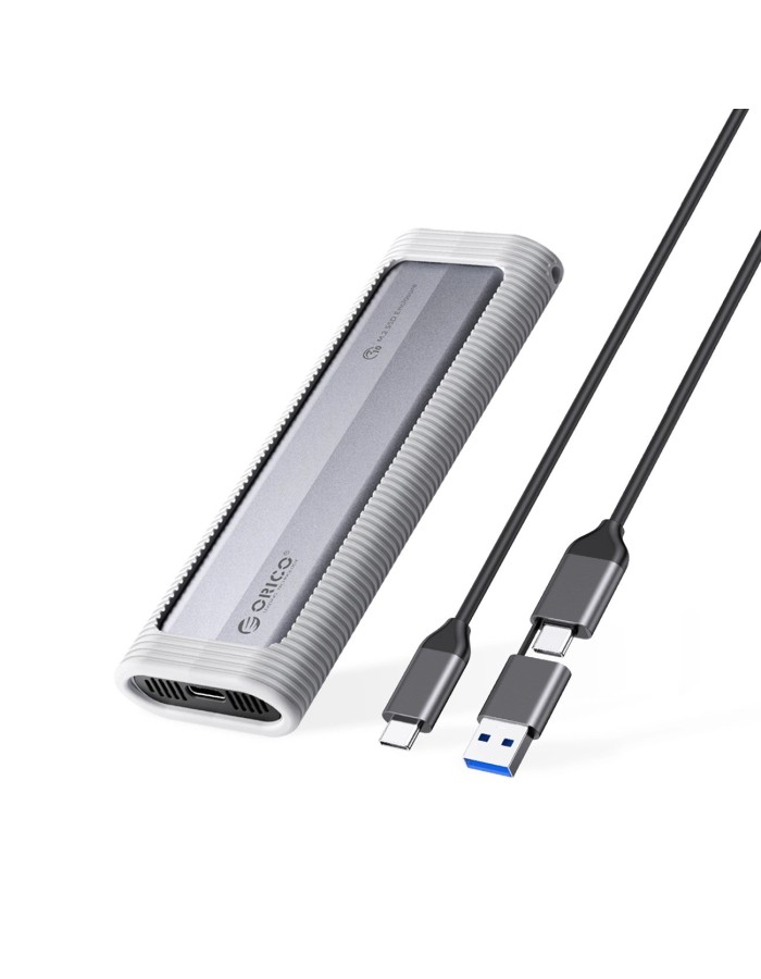 Orico AXM2-G2-V1 M.2 NVME USB-C/USB-A to USB-C 10Gb/s Disk Drive - Gray Orico AXM2-G2-V1 M.2 NVME USB-C/USB-A to USB-C 10Gb/s Disk Drive - Gray