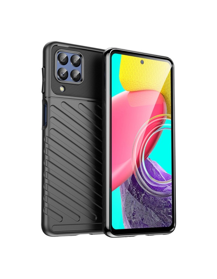 Thunder Case flexible armored cover for Samsung Galaxy M53 5G black Thunder Case flexible armored cover for Samsung Galaxy M53 5G black