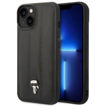 Karl Lagerfeld Puffy Ikonik Pin Case for iPhone 14 Plus - Black
