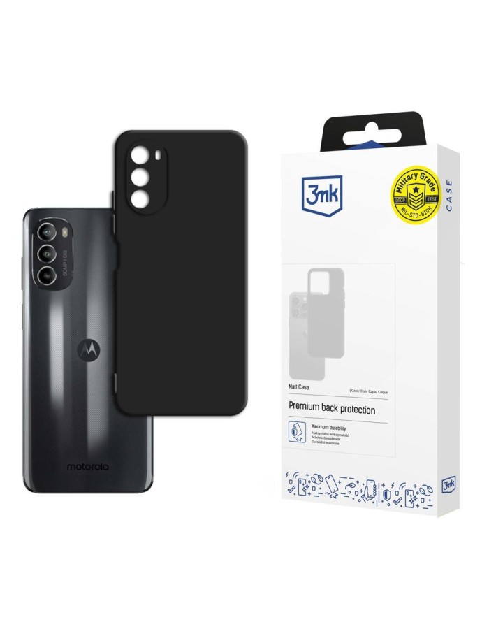 3mk Matt Case for Motorola Moto G82 5G - black