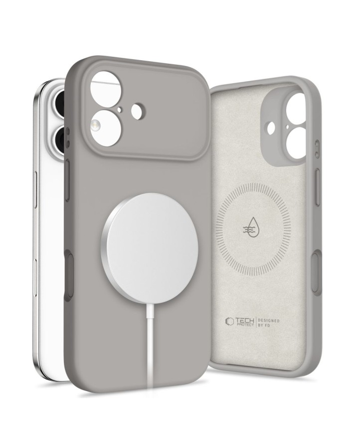 Tech-Protect Silicone MagSafe Case for iPhone 17 - Gray Tech-Protect Silicone MagSafe Case for iPhone 17 - Gray