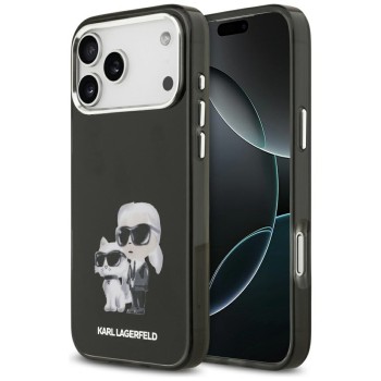 Karl Lagerfeld IML Aquarelle Karl &amp;amp; Choupette &amp;amp; Logo MagSafe Case for iPhone 17 Pro - Black