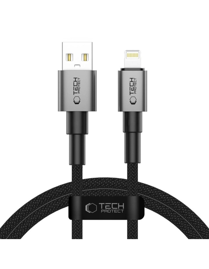 Tech-Protect UltraBoost DNA USB-A / Lightning cable 15W/2.4A 100 cm - gray Tech-Protect UltraBoost DNA USB-A / Lightning cable 15W/2.4A 100 cm - gray