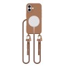 Tech-Protect MagNecklace MagSafe case with lanyard for iPhone 16 - brown Tech-Protect MagNecklace MagSafe case with lanyard for iPhone 16 - brown