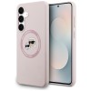 Karl Lagerfeld Silicone Karl &amp;amp; Choupette Heads MagSafe Case for Samsung Galaxy S25 FE - Pink