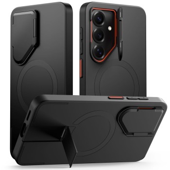 Tech-Protect Kevlar Aura MagSafe Case for Samsung Galaxy S26 - Black and Orange Tech-Protect Kevlar Aura MagSafe Case for Samsung Galaxy S26 - Black and Orange