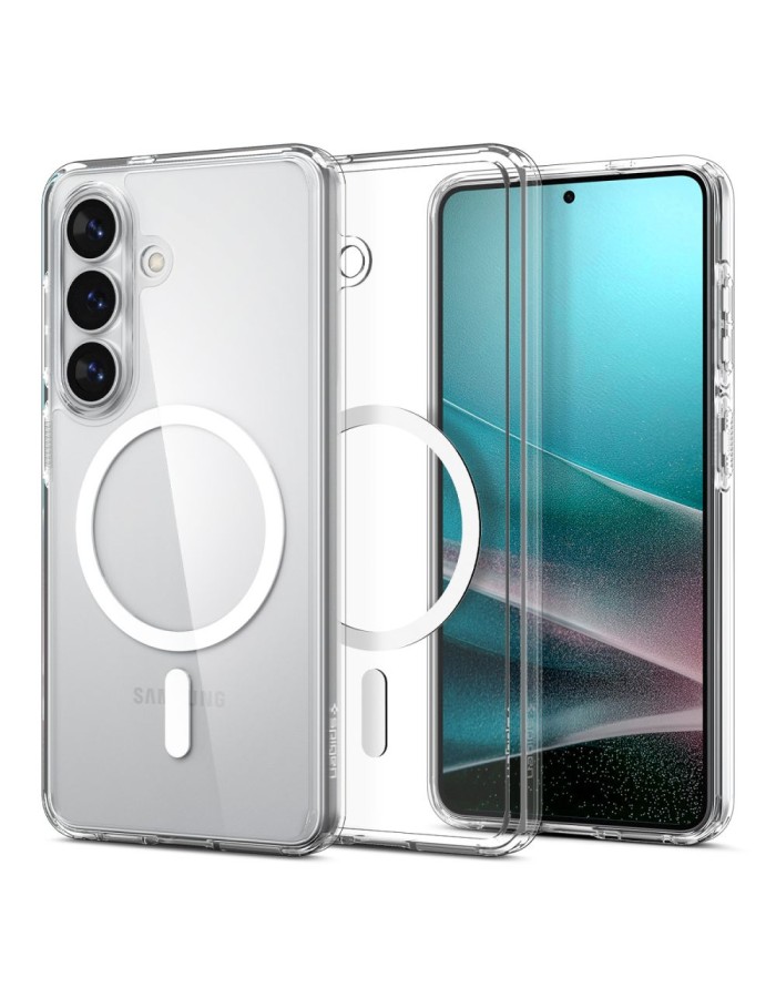 Spigen Ultra Hybrid Mag MagSafe Case for Samsung Galaxy S26+ - Clear and White