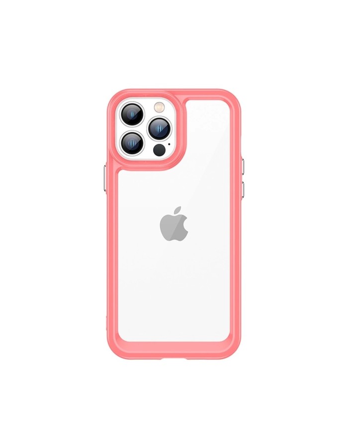 Outer Space Case Case for iPhone 12 Pro Max Hard Cover with Gel Frame Red