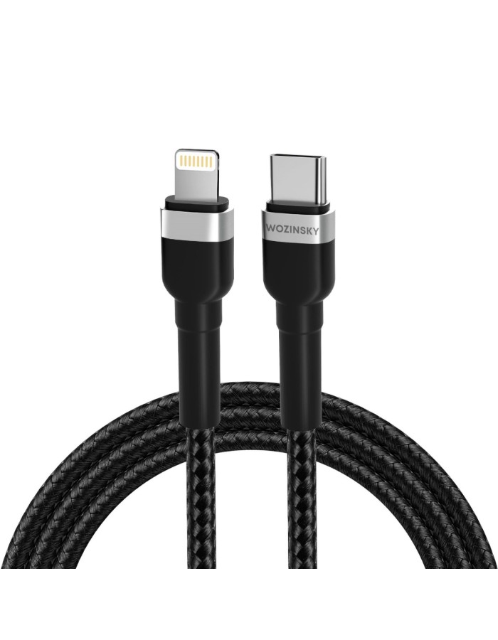 Wozinsky WNBCL2 Lightning / USB-C PD 30W cable 2 m - black Wozinsky WNBCL2 Lightning / USB-C PD 30W cable 2 m - black