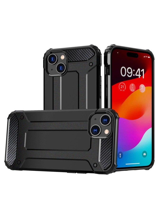 iPhone 15 Plus Hybrid Armor case - black