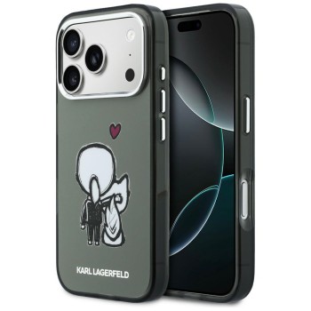 Karl Lagerfeld Karl &amp;amp; Choupette Back MagSafe Case for iPhone 17 Pro - Black