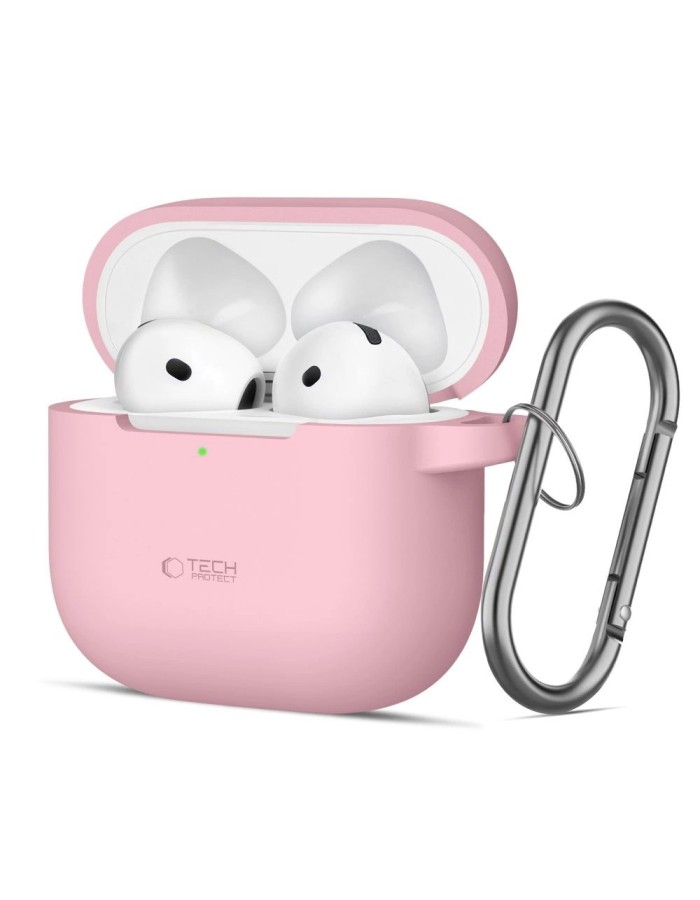 Tech-Protect Silicone Hook Case for AirPods 4 - Pink Tech-Protect Silicone Hook Case for AirPods 4 - Pink