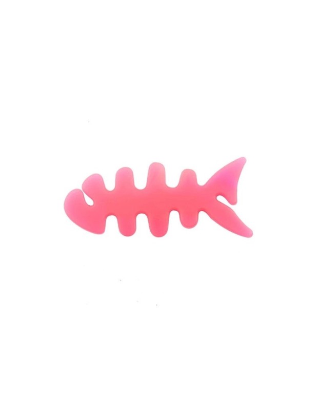 Fish-shaped headphone cable wrap - pink Fish-shaped headphone cable wrap - pink