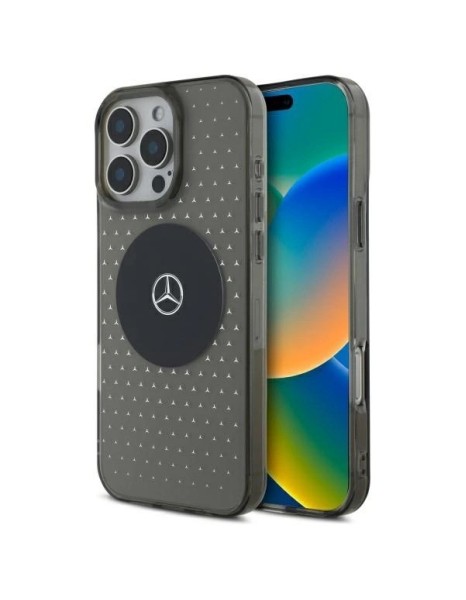 Mercedes MB Case Star Pattern for iPhone 16 Pro - Black Mercedes MB Case Star Pattern for iPhone 16 Pro - Black