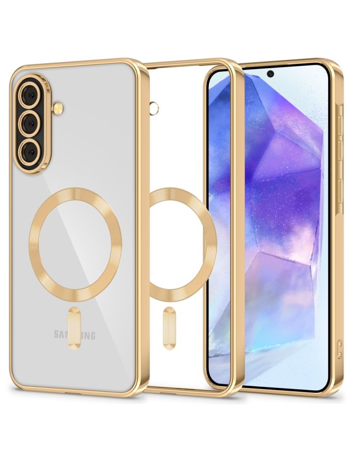 Tech-Protect MagFlex MagSafe Case for Samsung Galaxy A57 5G - Transparent Gold Tech-Protect MagFlex MagSafe Case for Samsung Galaxy A57 5G - Transparent Gold