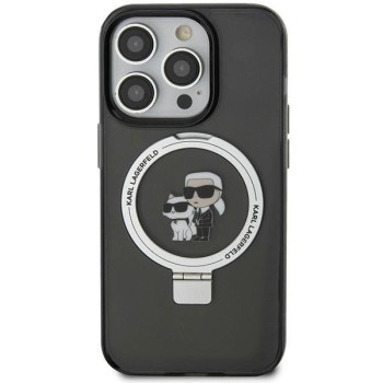 Karl Lagerfeld Ring Stand Karl&amp;Choupette MagSafe case for iPhone 11 / Xr - black