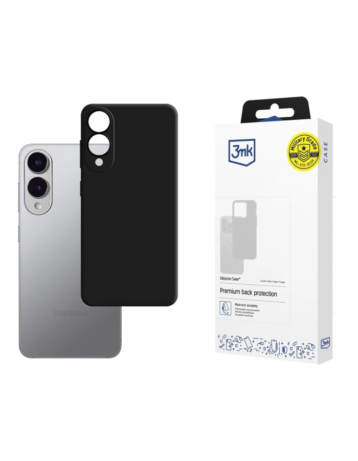 3mk Silicone Case for Samsung Galaxy S25 Edge - Black